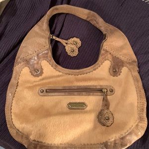 Isabella Fiore pony hair Hobo shoulder bag